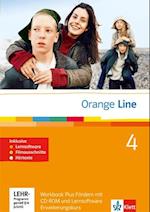 Orange Line. Teil 4: (4. Lernjahr) Erweiterungskurs. Workbook Fördern mit Lösungen,  Audio-CD und CD-ROM
