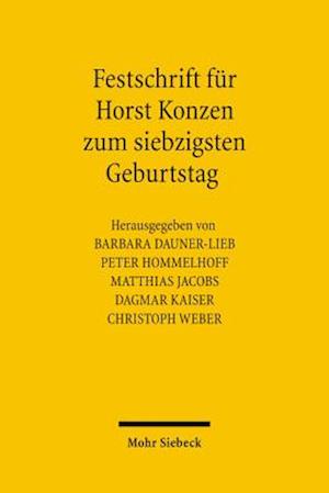 Festschrift für Horst Konzen zum siebzigsten Geburtstag