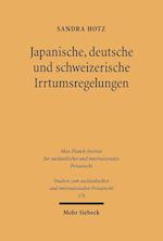 Japanische, deutsche und schweizerische Irrtumsregelungen