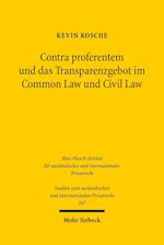 Contra proferentem und das Transparenzgebot im Common Law und Civil Law