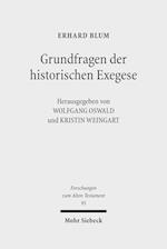 Grundfragen der historischen Exegese