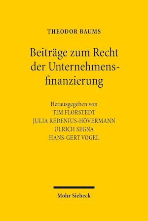 Beiträge zum Recht der Unternehmensfinanzierung