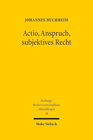 Actio, Anspruch, subjektives Recht