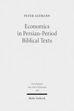 Economics in Persian-Period Biblical Texts