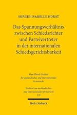 Das Spannungsverhältnis zwischen Schiedsrichter und Parteivertreter in der internationalen Schiedsgerichtsbarkeit