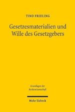 Gesetzesmaterialien Und Wille Des Gesetzgebers