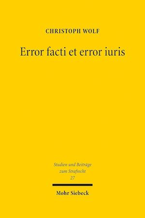 Error facti et error iuris