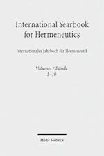 International Yearbook for Hermeneutics / Internationales Jahrbuch Fur Hermeneutik