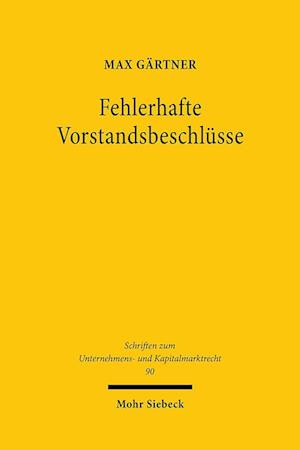 Fehlerhafte Vorstandsbeschlüsse