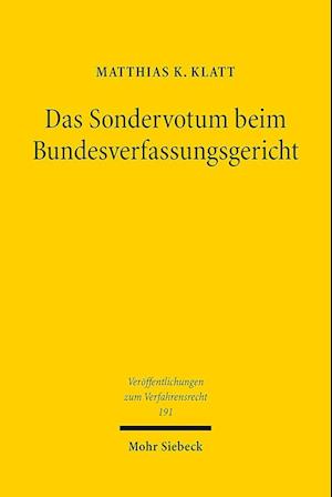 Das Sondervotum beim Bundesverfassungsgericht