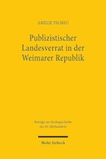 Publizistischer Landesverrat in der Weimarer Republik