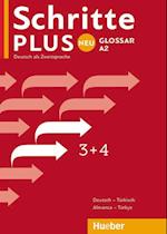 Schritte plus Neu 3+4. Glossar Deutsch-Türkisch - Küçük Sözlük Almanca-Türkçe