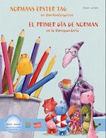 Normans erster Tag im Dinokindergarten. Kinderbuch Deutsch-Spanisch