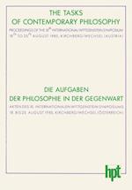 The Tasks of Contemporary Philosophy / Die Aufgaben Der Philosophie in Der Gegenwart