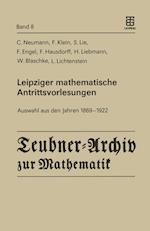 Leipziger Mathematische Antrittsvorlesungen