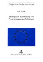 Beitraege Zur Bilanzierung Von Pensionskassenverpflichtungen