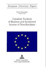 Canadian Taxation of Business and Investment Income of Non-Residents