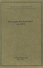 Der Juengste Reichsabschied Von 1654