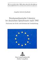 Nordamerikanische Literatur Im Deutschen Sprachraum Nach 1945