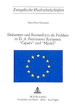 Dokument Und Romanform ALS Problem in D.A. Furmanovs Romanen -Capaev- Und -Mjatez-