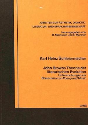 John Browns Theorie Der Literarischen Evolution