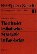 Theorien Der Lexikalischen Synonymie Im Russischen