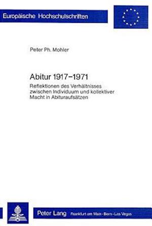 Abitur 1917 - 1971