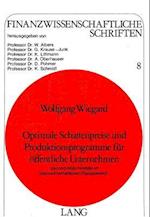 Optimale Schattenpreise Und Produktionsprogramme Fuer Oeffentliche Unternehmen