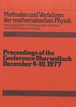 Proceedings of the Conference Oberwolfach