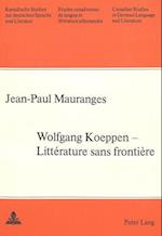 Wolfgang Koeppen. Litterature Sans Frontiere