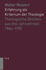 Erfahrung ALS Kriterium Der Theologie