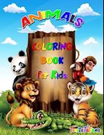 Animals Coloring Book for Kids: Animal Coloring Pages for Kids, Ages 4-8, Relaxation and Stress Relief Designs Including Wild Farm Animals and Sea Cre