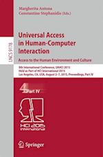 Universal Access in Human-Computer Interaction. Access to the Human Environment and Culture