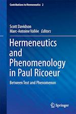 Hermeneutics and Phenomenology in Paul Ricoeur