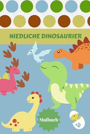 Niedliche Dinosaurier Malbuch