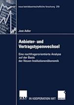 Anbieter- und Vertragstypenwechsel