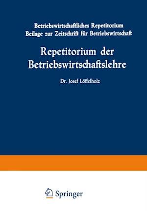 Repetitorium der Betriebswirtschaftslehre