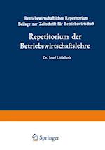 Repetitorium der Betriebswirtschaftslehre