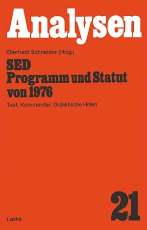 SED — Programm und Statut von 1976