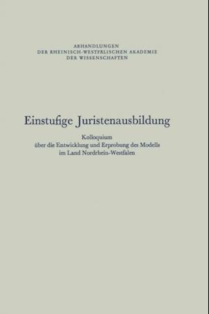 Einstufige Juristenausbildung