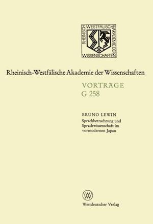 Sprachbetrachtung und Sprachwissenschaft im vormodernen Japan