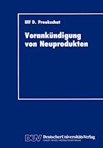 Vorankündigung von Neuprodukten