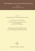 Die Entwicklung der Heimtextilienmärkte in der Bundesrepublik Deutschland bis 1985