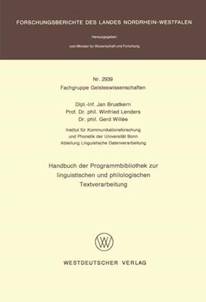 Handbuch der Programmbibliothek zur linguistischen und philologischen Textverarbeitung