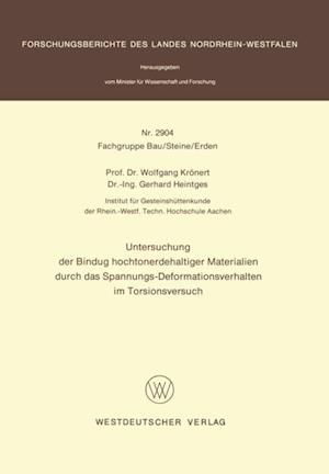 Untersuchung der Bindung hochtonerdehaltiger Materialien durch das Spannungs-Deformationsverhalten im Torsionsversuch