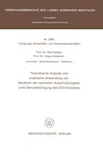 Theoretische Analyse und praktische Anwendung von Modellen der optimalen Ausschußvorgabe unter Berücksichtigung des EDV-Einsatzes