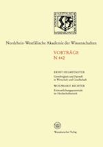 Gerechtigkeit und Fairneß in Wirtschaft und Gesellschaft. Entstaatlichungspotentiale im Hochschulbereich