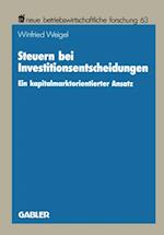 Steuern bei Investitionsentscheidungen