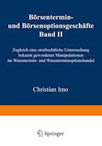 Börsentermin- und Börsenoptionsgeschäfte