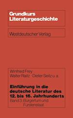 Einführung in die deutsche Literatur des 12. bis 16. Jahrhunderts